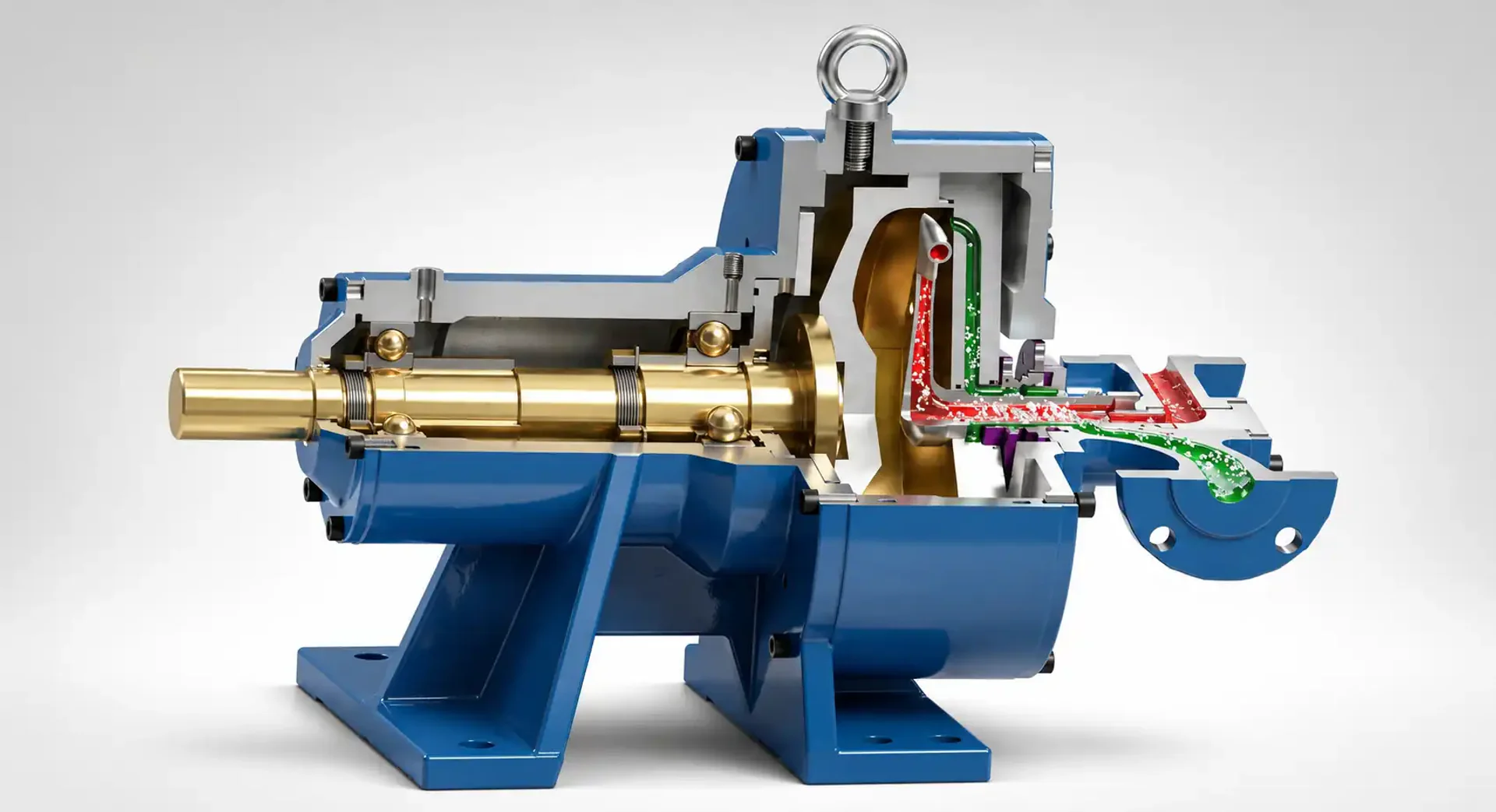 Internal flow path diagram of pitot tube pump velocity conversion